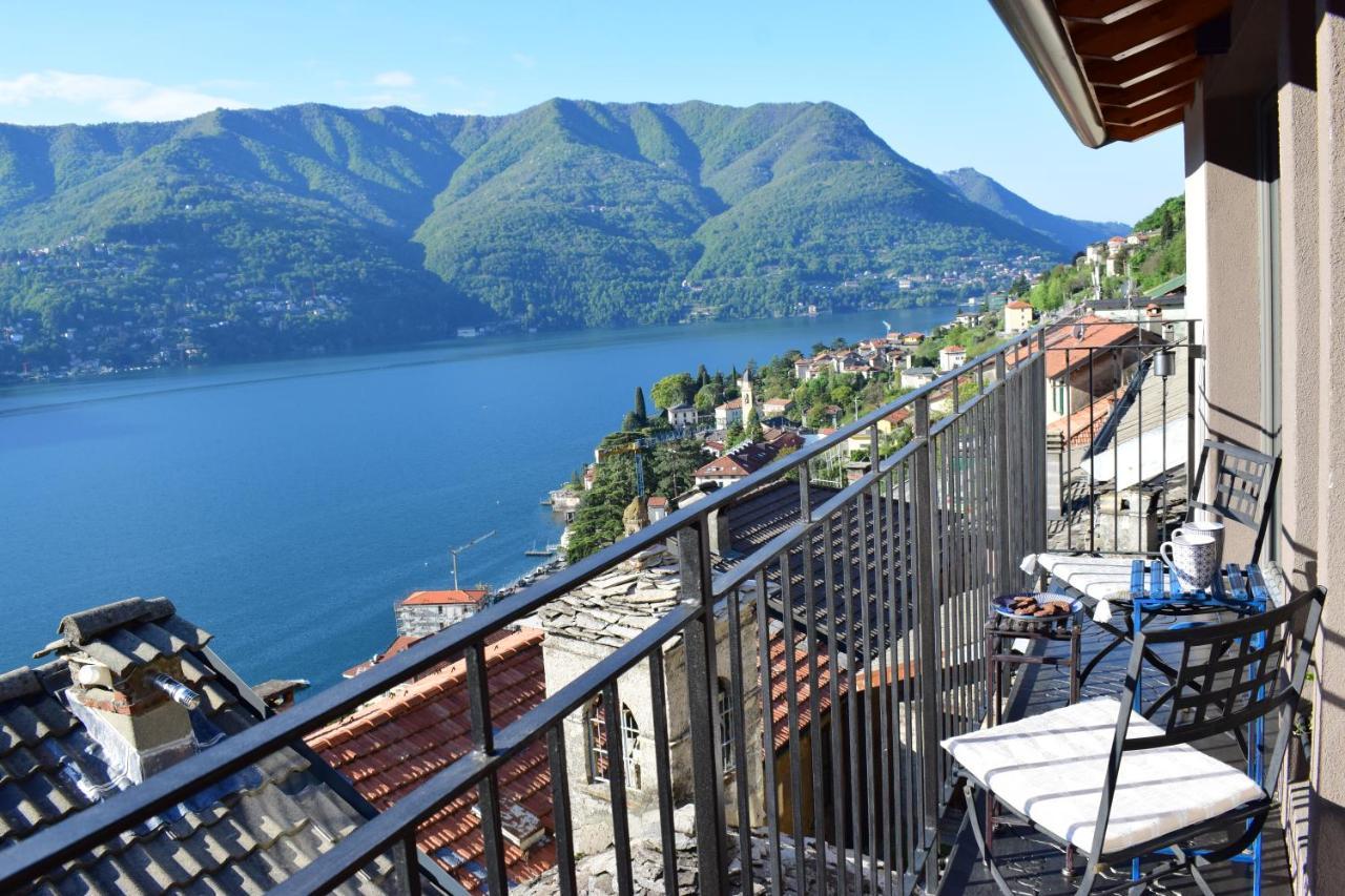 Romantic Home Stone With Amazing View Lake Of Como And Oleandra Laglio Kültér fotó
