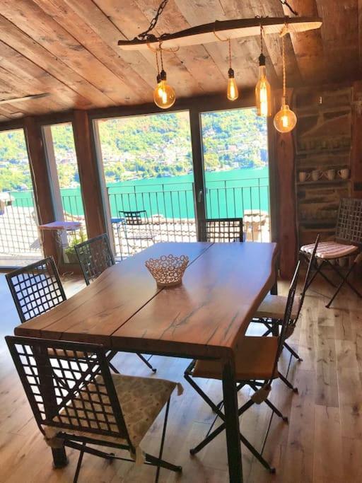 Romantic Home Stone With Amazing View Lake Of Como And Oleandra Laglio Kültér fotó