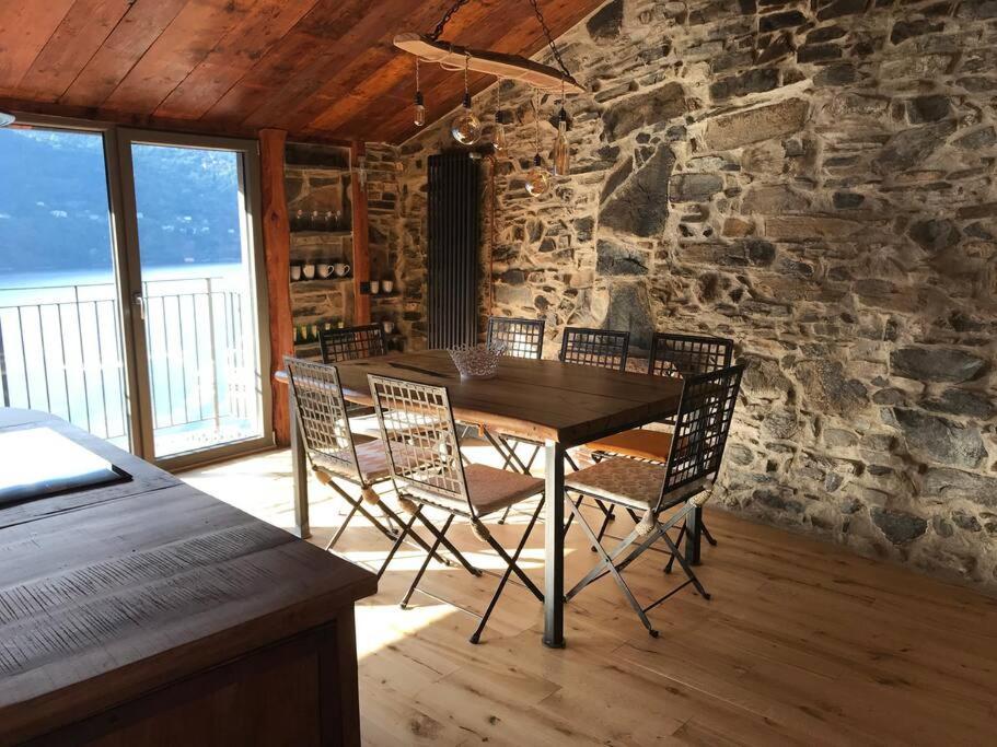 Romantic Home Stone With Amazing View Lake Of Como And Oleandra Laglio Kültér fotó