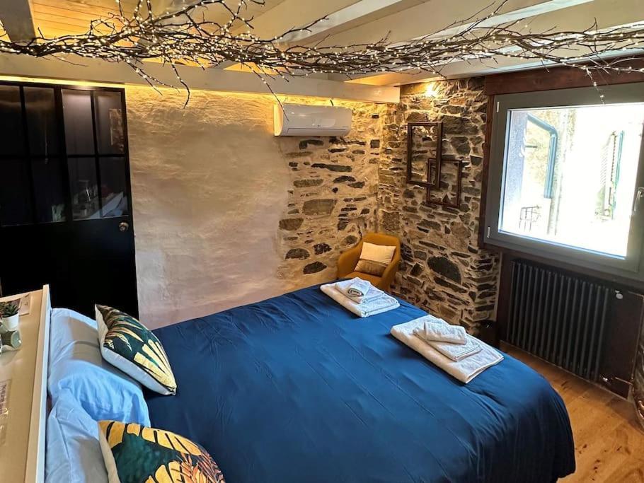 Romantic Home Stone With Amazing View Lake Of Como And Oleandra Laglio Kültér fotó